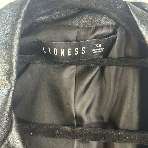 🖤 Lioness Black Faux Leather Moto Jacket XS - Picture 2 of 5